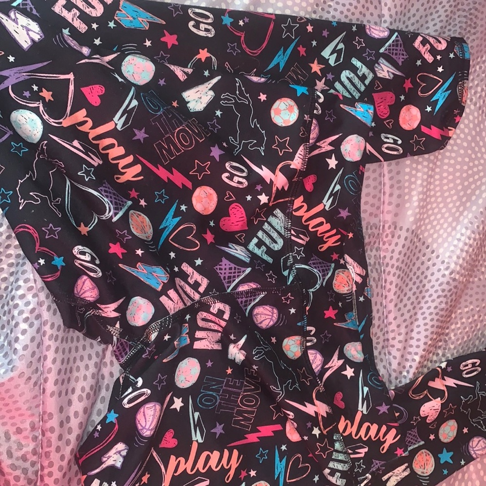 Unicorn graffiti yoga pants